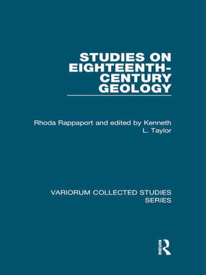 cover image of Studies on Eighteenth-Century Geology